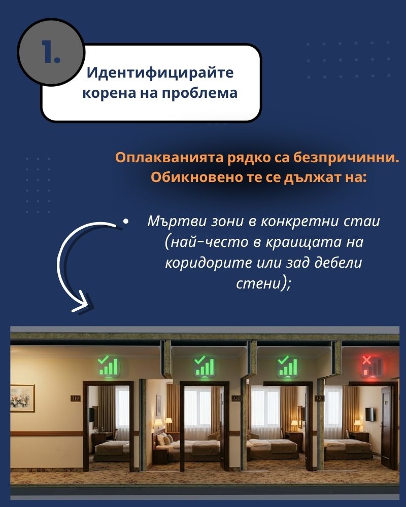 Мъртви зони в конкретни стаи
