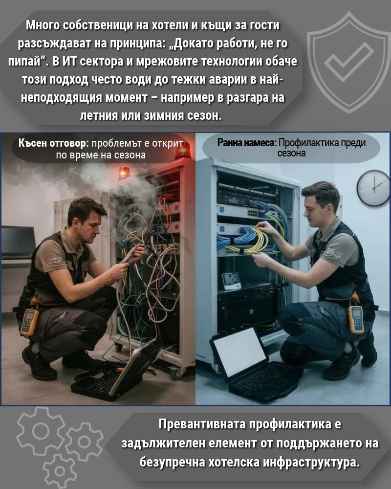 Превантивната профилактика е задължителен елемент от поддържането на безупречна хотелска инфраструктура